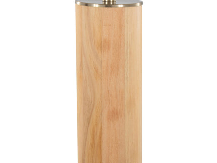 Cylinder - Ash Contemporary Table Lamp - Ash / Antique Brass / White