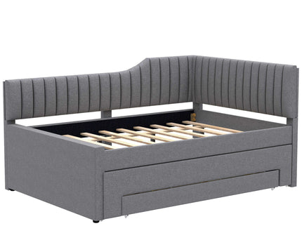 Upholstered Daybed With Trundle And 3 Drawers