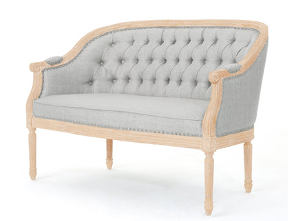 French Country Chesterfield Style Tufted Loveseat