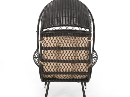 Outdoor Wicker Standing Basket Chair With Cushion