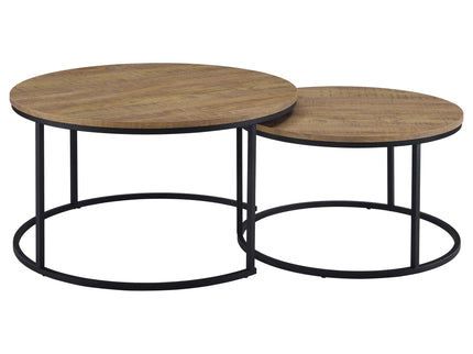 Arrize - 2 Piece Round Nesting Coffee Table Set - Mango Color