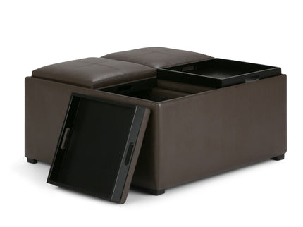 Avalon - Square Coffee Table, Storage Ottoman