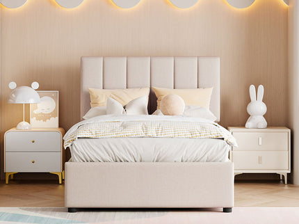 Upholstered Platform Bed With A Hydraulic Storage System
