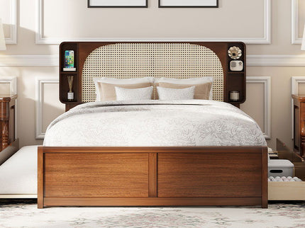 Headboard Bed With 2 Drawers And Trundle