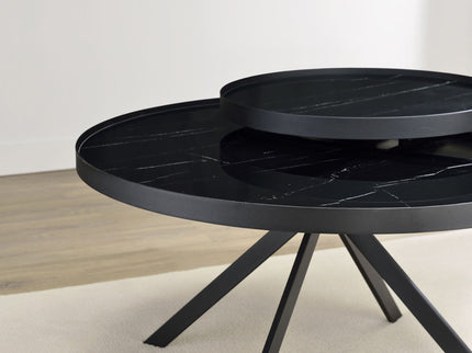 Shayne - Round Top Coffee Table With 2 Tier Design