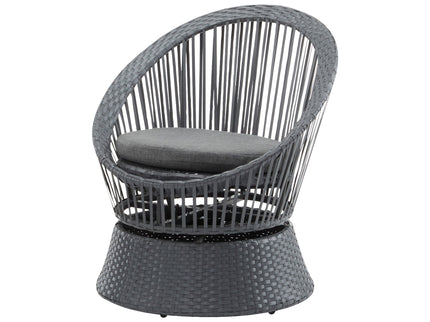 Modern Swivel Wicker Lounge Chair With Round Design