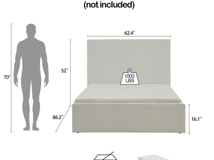 Lucas - Tall Headboard Upholstered Bed