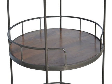 Round Butler Tray Table - Chestnut