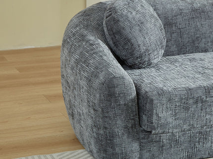 Curved Convertible Sofa, 2 In 1 Frameless Folding Sofa Bed With Pull Out Base And Deep Seat