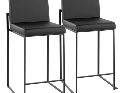 Fuji - Contemporary Modern Elegance, High Back Counter Stool