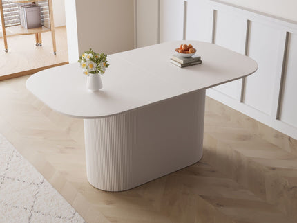 Modern Dining Table With Vertical Striped Legs