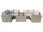 Beige / 2 Pc. U-Shaped Sectional, Table