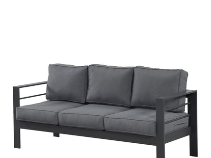 All-Weather Patio Sofa With Cushions, 3 Seat Outdoor Couch