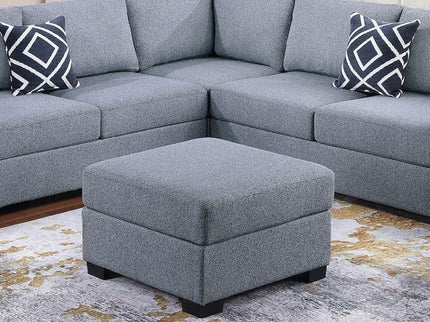 Contemporary Sectional Sofa 4 Piece Set With Built In Shelves L - Shaped Design