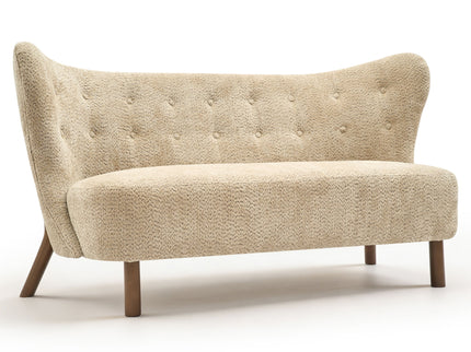 Nordic Chair Laid Back Loveseats With Curved Backres, No Armrests