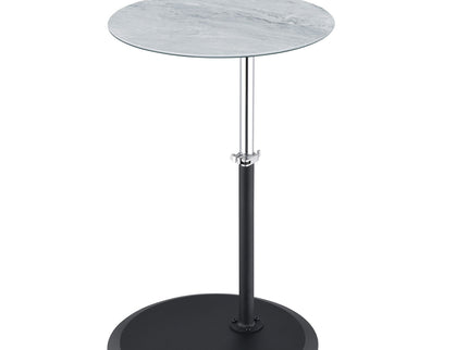 Orbit - 15.5" End Table With Height Adjustable Marble Textured Top