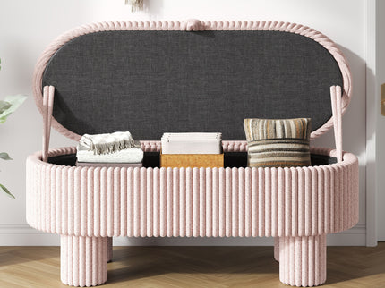 Storage Ottoman Upholstered Bench With Lift Top Storage For Bedroom