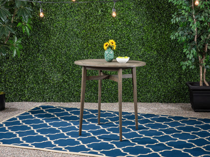 Outdoor Acacia Wood Bar Table With Slat Top