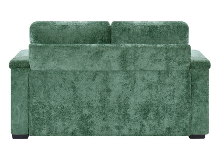 Pull Out Sofa Bed Loveseat With Twin Mattress, Cup Holders And Arm Storage