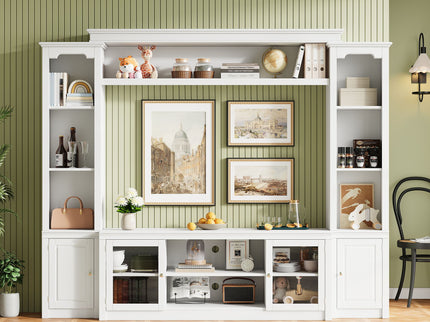 All-In-One TV Stand With Bookcase For TVs Up To 65"