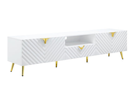 Gaines - High Gloss TV Stand - White
