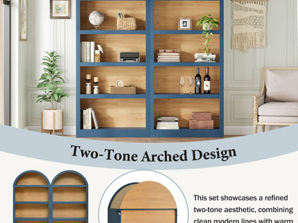 Freestanding Tall Bookshelves (Set of 2)