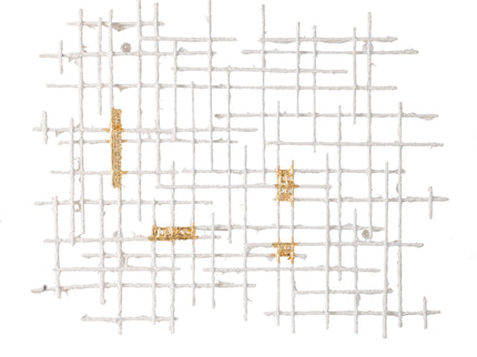 Iron Wall Decor - White / Gold