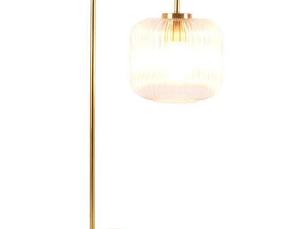 Haven - Clear Table Lamp, Button Control - Gold / White / White Marble