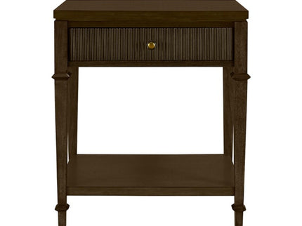 Kenna - Nightstand With Storage - Dark Coffee