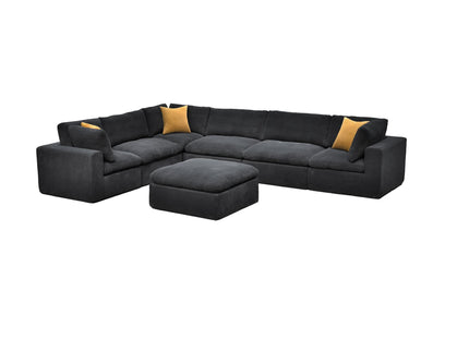 Custom Configuration Modular Sectional With Toss Pillows