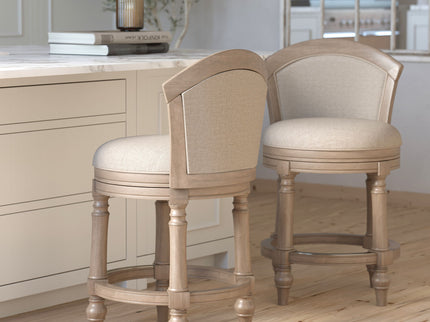 Barrel Back Stool With Swivel