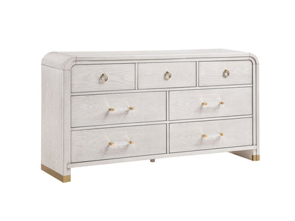 Malco - Dresser With Gold Detailing - Oak