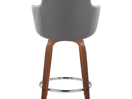 Boyne - Contemporary Fixed Height Counter Stool With Swivel With Round Footrest (Set of 2)