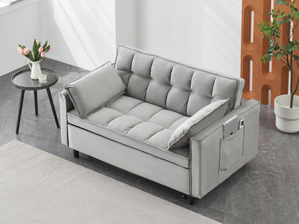 Sofa Bed With Pockets, 3 In 1 Convertible For Living Room