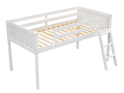Low Loft Bed With Adjustable Ladder