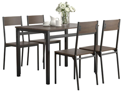 5 Piece Dining Set - Black