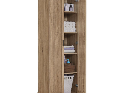 Storage Cabinet With Adjustable Shelves, 2 Doors, Rectangle Design For Bathroom
