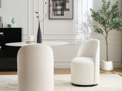 360 Degree Swivel Armless Dining Barrel Chair