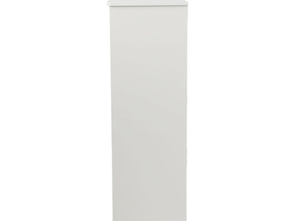 Louvered Door Bathroom Low Cabinet With Multi Layer Storage - White