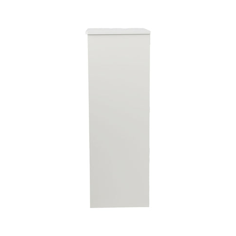 Louvered Door Bathroom Low Cabinet With Multi Layer Storage - White