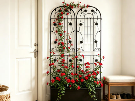 Metal Garden Trellis Rustproof Trellis For Climbing Plant Outdoor Flower Support