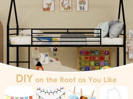 Bunk Bed With Safety Guardrails, No Box Spring Needed