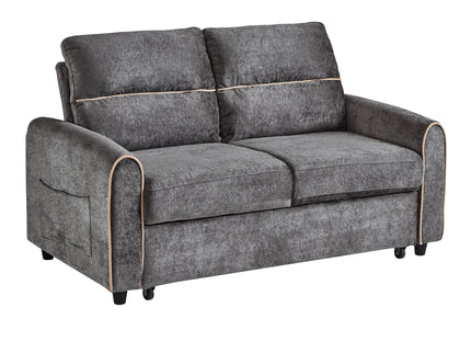 Pull Out Sofa Bed With Adjustable 3 Position Backrest, USB Charging Ports, Side Pockets
