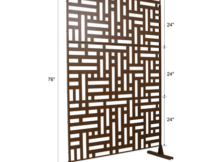 Decorative Freestanding Metal Privacy Screen For Indoor & Outdoor Use
