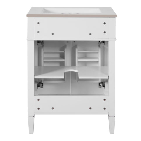 Bathroom Vanity With 2 Doors And Tip Out Drawer, Soft Closing Hinges