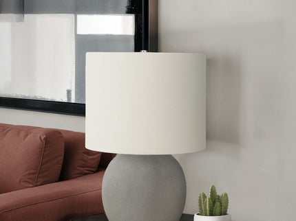 Lighting, Table Lamp, Concrete, Contemporary - Gray / Cream