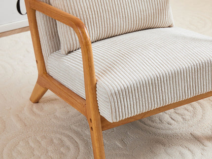 Accent Arm Chair With Pillow Upholstered