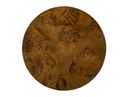 Bolin - Round Pillar Burl Accent Side Table - Walnut Brown