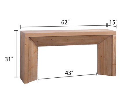 Console Table, Entryway Table - Antique Natural / Light Natural / Natural