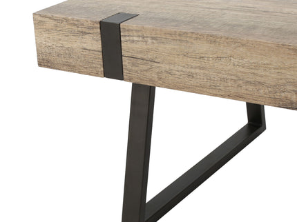 Abitha - Coffee Table With Industrial Powder Coated Metal Legs